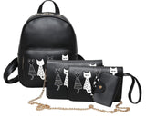 Girls 5 Piece Leather Backpack Bag Set - 3 Colors!