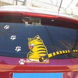 Cartoon Cat Car Decal for rear window with wiper decal